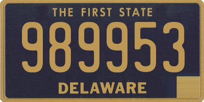 DE license plate 989953