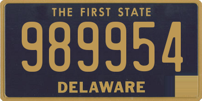 DE license plate 989954