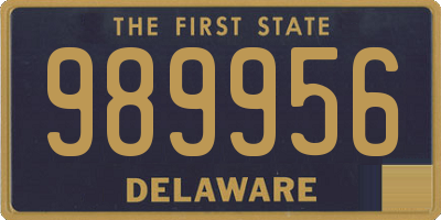 DE license plate 989956