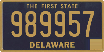 DE license plate 989957