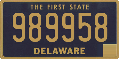 DE license plate 989958