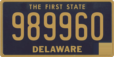 DE license plate 989960