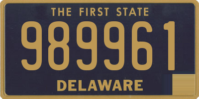 DE license plate 989961