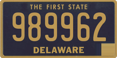 DE license plate 989962