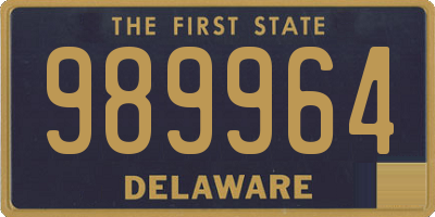 DE license plate 989964