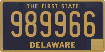 DE license plate 989966