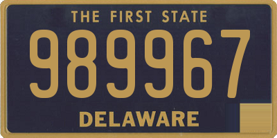 DE license plate 989967