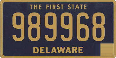 DE license plate 989968