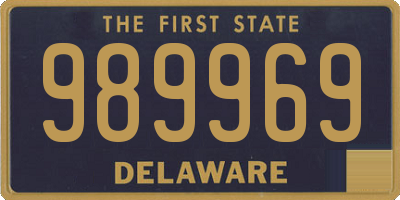 DE license plate 989969