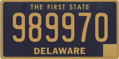 DE license plate 989970