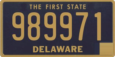 DE license plate 989971