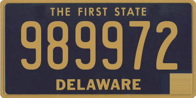 DE license plate 989972