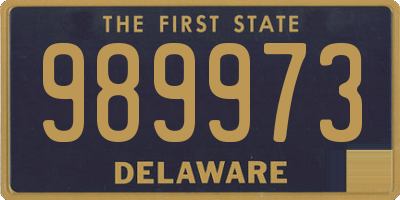 DE license plate 989973