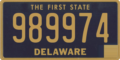 DE license plate 989974