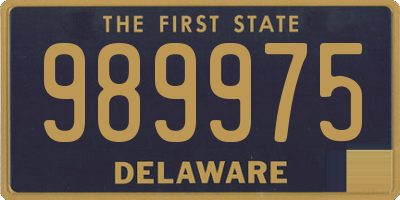 DE license plate 989975