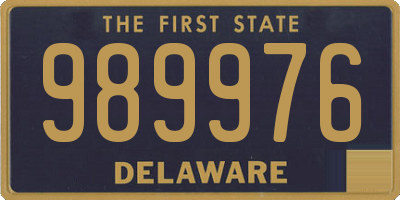 DE license plate 989976