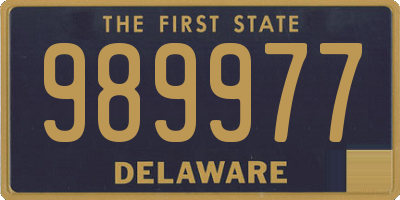 DE license plate 989977