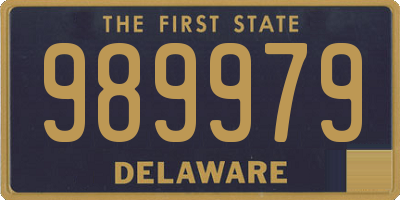 DE license plate 989979