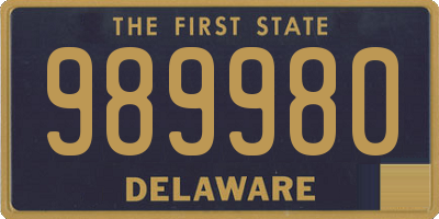 DE license plate 989980