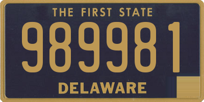 DE license plate 989981