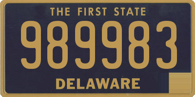 DE license plate 989983