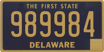 DE license plate 989984