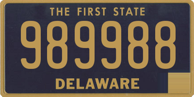 DE license plate 989988