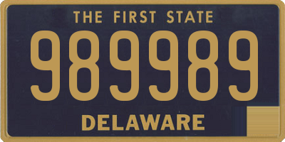 DE license plate 989989