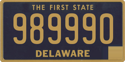 DE license plate 989990