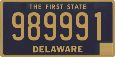 DE license plate 989991