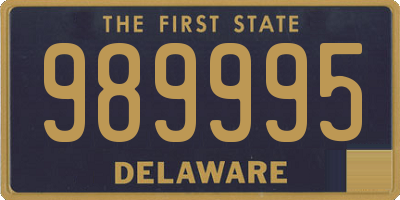 DE license plate 989995