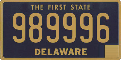 DE license plate 989996