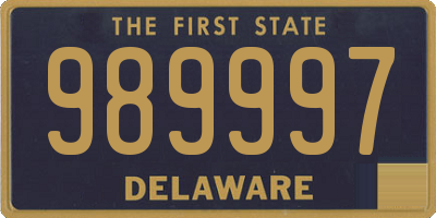 DE license plate 989997