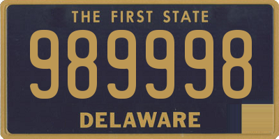 DE license plate 989998