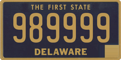 DE license plate 989999