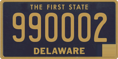 DE license plate 990002