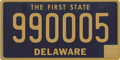 DE license plate 990005