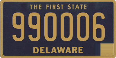 DE license plate 990006