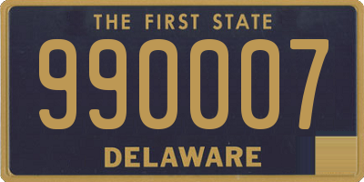 DE license plate 990007