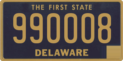 DE license plate 990008