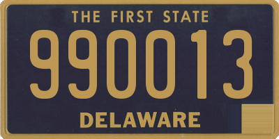 DE license plate 990013