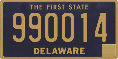 DE license plate 990014