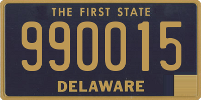 DE license plate 990015