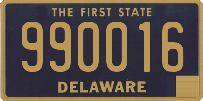 DE license plate 990016