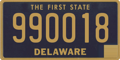 DE license plate 990018