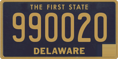 DE license plate 990020