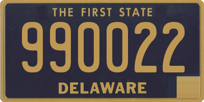 DE license plate 990022