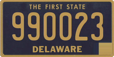 DE license plate 990023