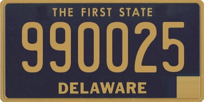 DE license plate 990025