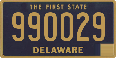 DE license plate 990029